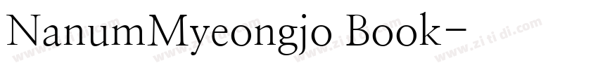 NanumMyeongjo Book字体转换